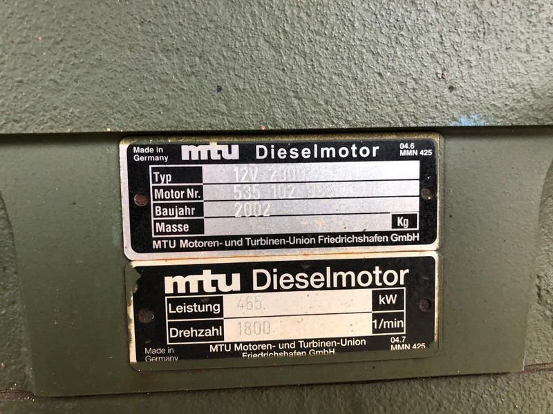 MTU 12V 2000 633 PK 12V 2000 633 PK Diesel Engine - محرك: صورة 3 MTU 12V 2000 633 PK 12V 2000 633 PK Diesel Engine - محرك: صورة 3