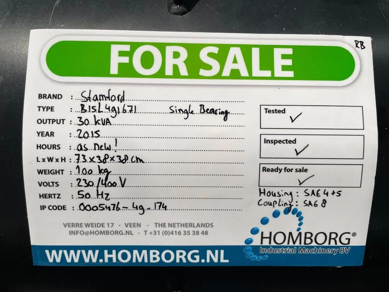 مجموعة المولدات Stamford 30 kVA generatordeel PI144J1: صورة 8