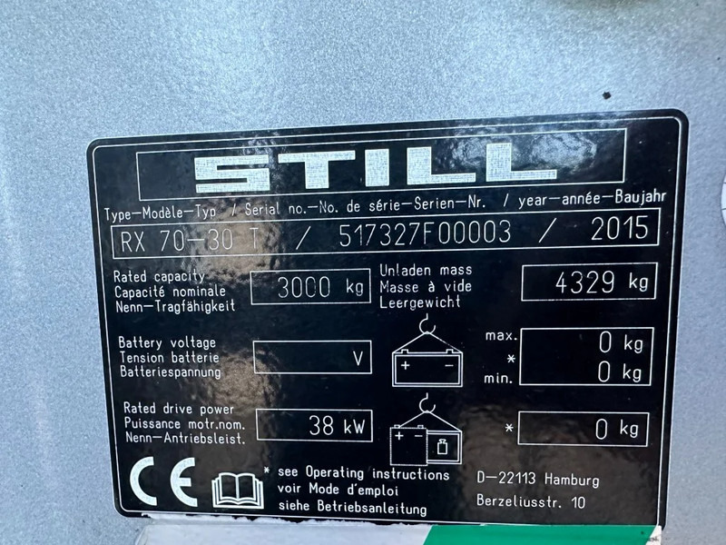 Still RX 70-30 T 3 ton Duplex Sideshift LPG Heftruck - رافعة شوكية تعمل بالغاز: صورة 4 Still RX 70-30 T 3 ton Duplex Sideshift LPG Heftruck - رافعة شوكية تعمل بالغاز: صورة 4