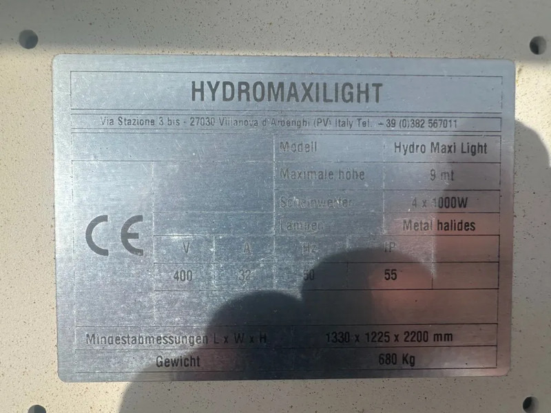 Towerlight Hydromaxilight 8 meter 4 x 1000 Watt Licht Tower Lichtmast LED - برج الإنارة: صورة 3 Towerlight Hydromaxilight 8 meter 4 x 1000 Watt Licht Tower Lichtmast LED - برج الإنارة: صورة 3