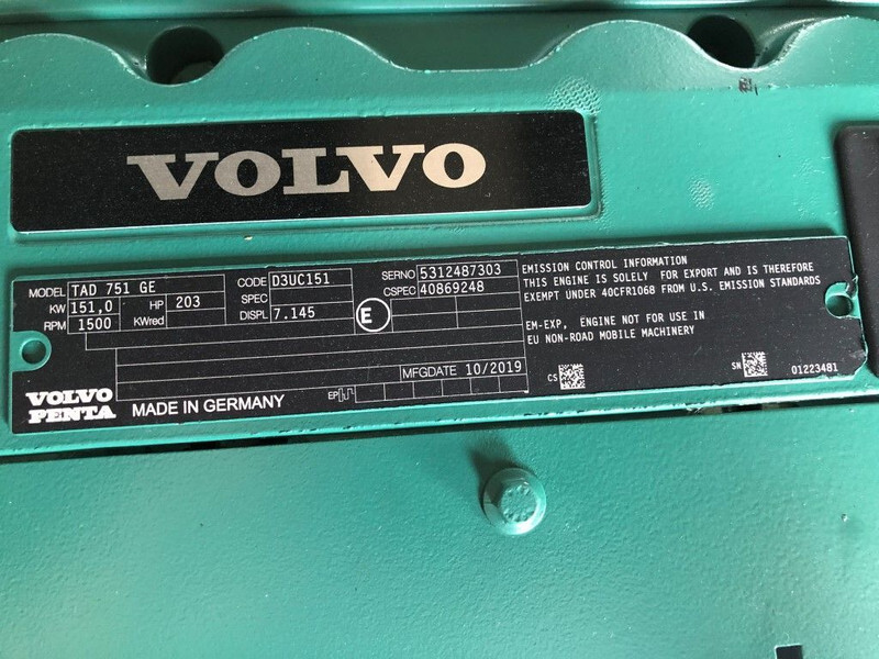 Volvo Stage 3A 167 kVA Supersilent generatorset - مجموعة المولدات: صورة 4 Volvo Stage 3A 167 kVA Supersilent generatorset - مجموعة المولدات: صورة 4