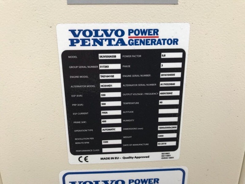 Volvo Stamford 550 KVA TAD 1641 GE Super Silent Nieuw - مجموعة المولدات: صورة 4 Volvo Stamford 550 KVA TAD 1641 GE Super Silent Nieuw - مجموعة المولدات: صورة 4