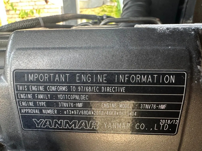 Yanmar 3TNV76-HMF 20 kW / 27 PK Diesel Motor 2020 - محرك - معدات المناولة: صورة 3 Yanmar 3TNV76-HMF 20 kW / 27 PK Diesel Motor 2020 - محرك - معدات المناولة: صورة 3