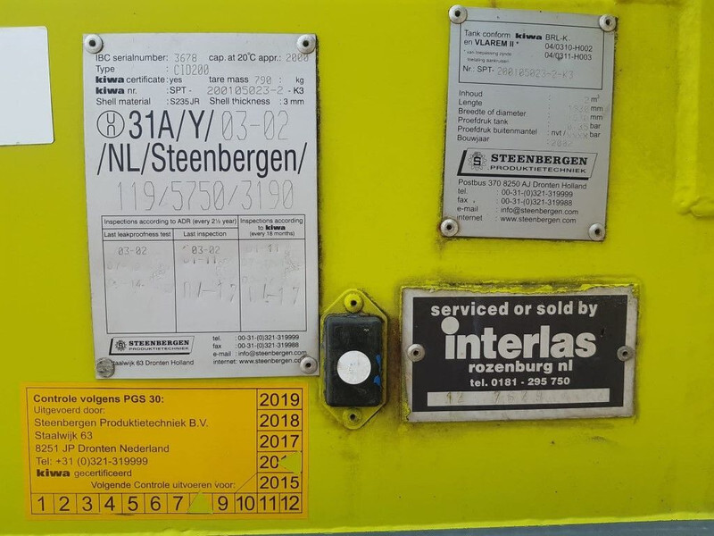 Dieseltank Steenbergen 2000 liter Kiwa IBC Dieseltank met handpomp - خزان تخزين: صورة 3 Dieseltank Steenbergen 2000 liter Kiwa IBC Dieseltank met handpomp - خزان تخزين: صورة 3
