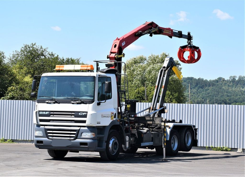 DAF CF 85.340 * ABROLLKIPPER + KRAN - شاحنة ذات خطاف, شاحنة كرين: صورة 1 DAF CF 85.340 * ABROLLKIPPER + KRAN - شاحنة ذات خطاف, شاحنة كرين: صورة 1