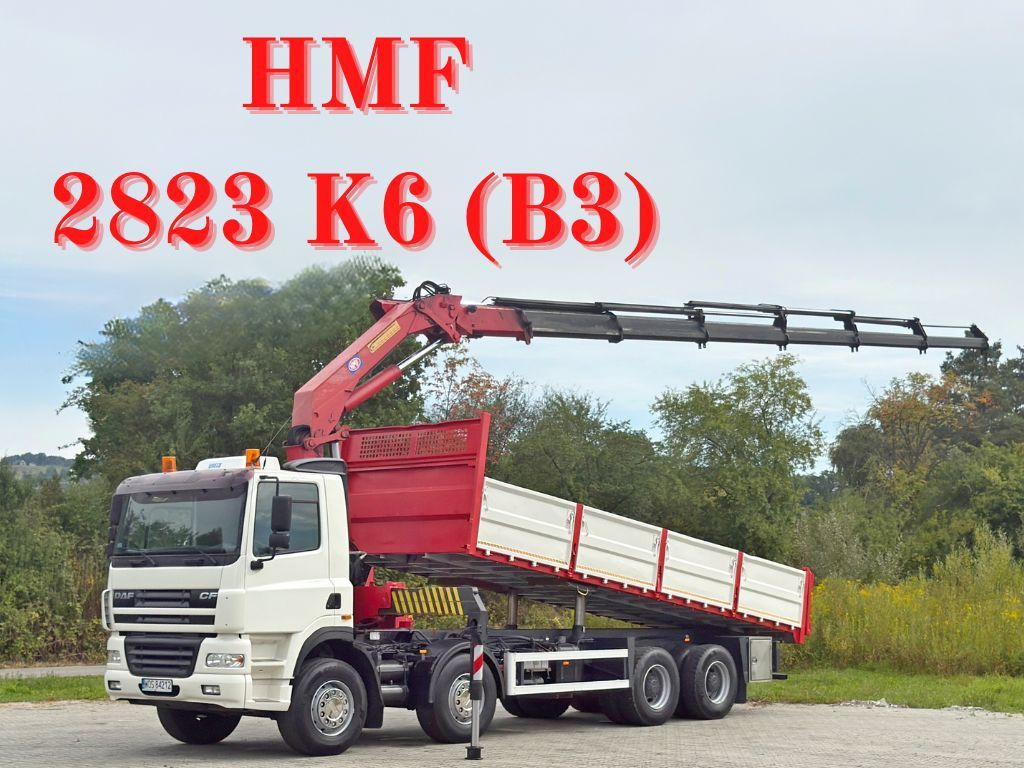 DAF CF 85.380 * HMF 2823 K6 (B3) + FUNK * 8x4 * TOP - شاحنة كرين: صورة 1 DAF CF 85.380 * HMF 2823 K6 (B3) + FUNK * 8x4 * TOP - شاحنة كرين: صورة 1