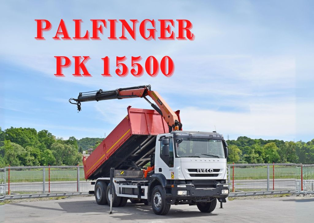 Iveco TRAKKER 360 * Kipper 5,60m* KRAN /FUNK * 6x4 - شاحنة كرين, شاحنة قلاب: صورة 1 Iveco TRAKKER 360 * Kipper 5,60m* KRAN /FUNK * 6x4 - شاحنة كرين, شاحنة قلاب: صورة 1
