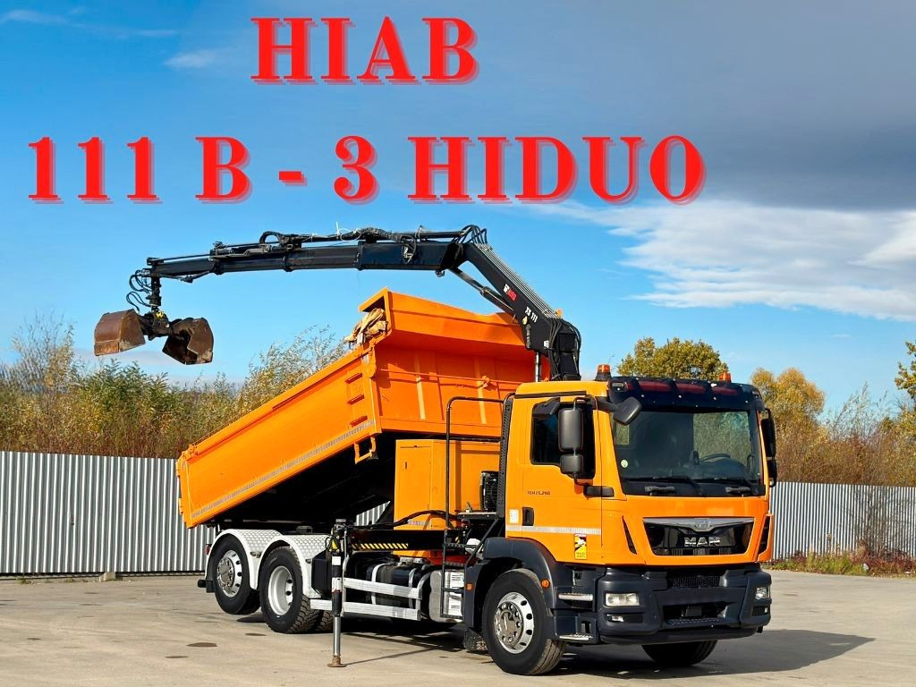 MAN TGM 26.290* KIPPER 4,60m*HIAB 111 B-3 HIDUO/FUNK - شاحنة قلاب, شاحنة كرين: صورة 1 MAN TGM 26.290* KIPPER 4,60m*HIAB 111 B-3 HIDUO/FUNK - شاحنة قلاب, شاحنة كرين: صورة 1