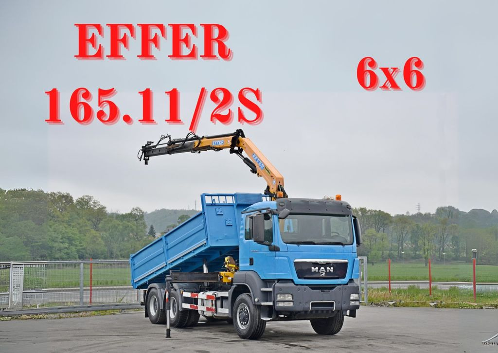 MAN TGS 26.360 Kipper 5,50m*EFFER 165.11/2S+FUNK*6x6 - شاحنة كرين, شاحنة قلاب: صورة 1 MAN TGS 26.360 Kipper 5,50m*EFFER 165.11/2S+FUNK*6x6 - شاحنة كرين, شاحنة قلاب: صورة 1
