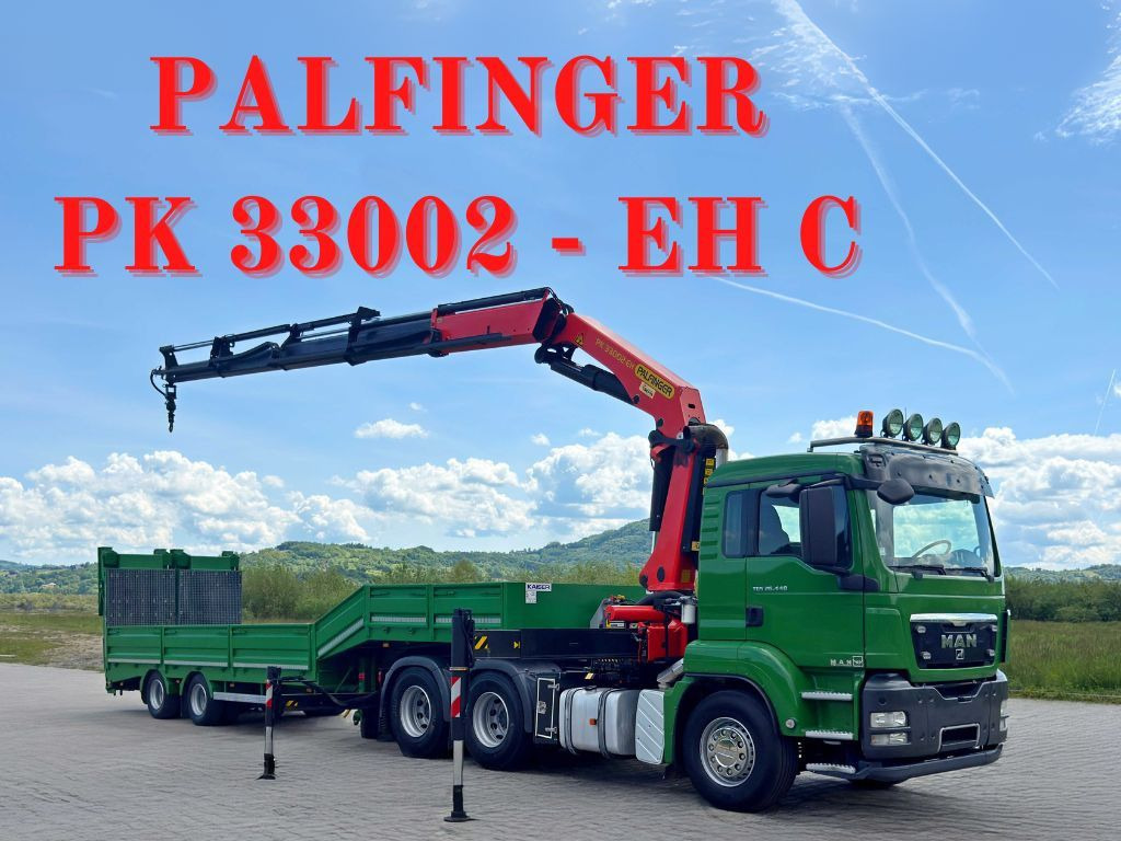MAN TGS 26.440*Anhänger 10,35m + PK 33002-EH C/FUNK - شاحنة كرين: صورة 1 MAN TGS 26.440*Anhänger 10,35m + PK 33002-EH C/FUNK - شاحنة كرين: صورة 1