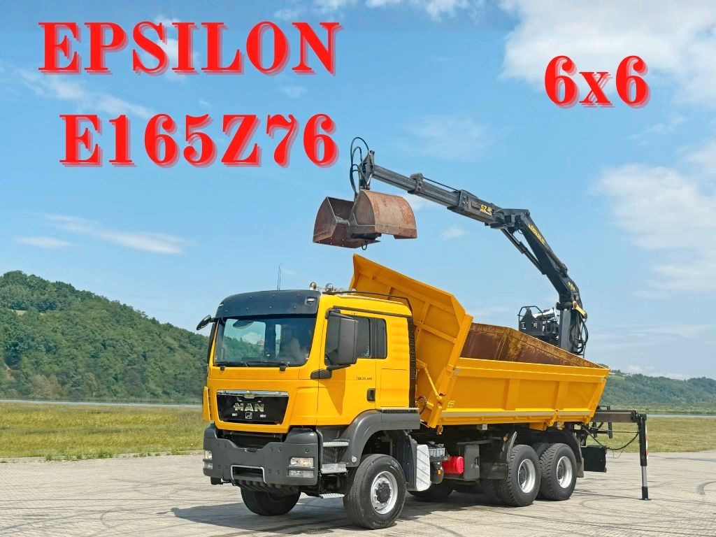 MAN TGS 33.480*KIPPER 5,10m * EPSILON E165Z76* 6x6 MAN TGS 33.480*KIPPER 5,10m * EPSILON E165Z76* 6x6 - شاحنة كرين, شاحنة قلاب: صورة 1 MAN TGS 33.480*KIPPER 5,10m * EPSILON E165Z76* 6x6 MAN TGS 33.480*KIPPER 5,10m * EPSILON E165Z76* 6x6 - شاحنة كرين, شاحنة قلاب: صورة 1