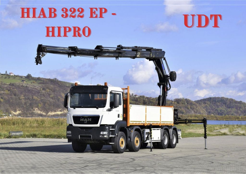 MAN TGS 35.440 * HIAB 322 EP-5HIPRO+FUNK / 8x4! - شاحنة كرين, شاحنات مسطحة: صورة 1 MAN TGS 35.440 * HIAB 322 EP-5HIPRO+FUNK / 8x4! - شاحنة كرين, شاحنات مسطحة: صورة 1