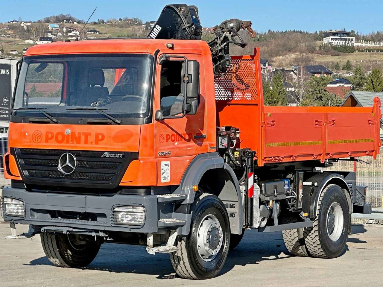 Mercedes-Benz AXOR 1829 * HIAB 1111 HIDUO + FUNK * TOP * 4x4 - شاحنة قلاب, شاحنة كرين: صورة 4 Mercedes-Benz AXOR 1829 * HIAB 1111 HIDUO + FUNK * TOP * 4x4 - شاحنة قلاب, شاحنة كرين: صورة 4