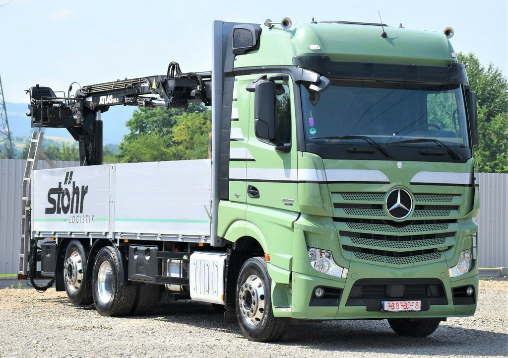 Mercedes-Benz Actros 2545 Pritsche 6,60m + ATLAS 125.2 - شاحنة كرين, شاحنات مسطحة: صورة 4 Mercedes-Benz Actros 2545 Pritsche 6,60m + ATLAS 125.2 - شاحنة كرين, شاحنات مسطحة: صورة 4