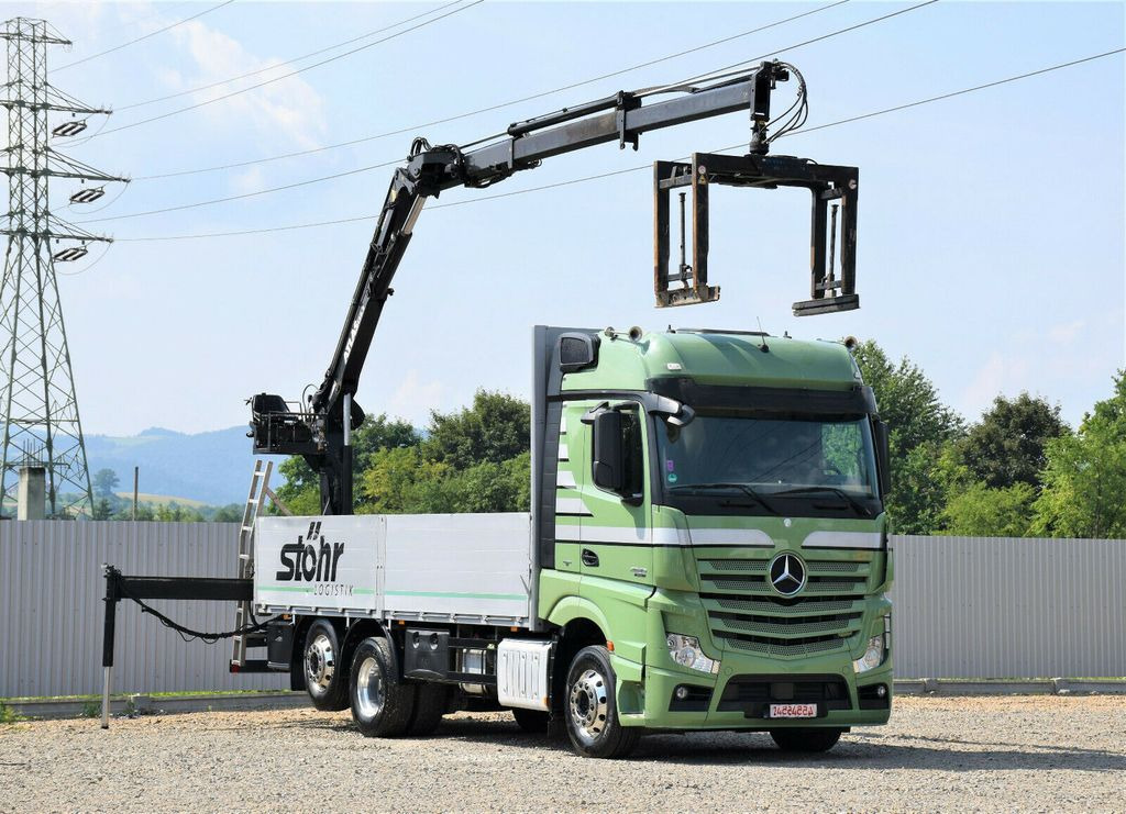 Mercedes-Benz Actros 2545 Pritsche 6,60m + ATLAS 125.2 - شاحنة كرين, شاحنات مسطحة: صورة 2 Mercedes-Benz Actros 2545 Pritsche 6,60m + ATLAS 125.2 - شاحنة كرين, شاحنات مسطحة: صورة 2
