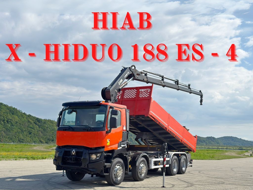 Renault C 430 *KIPPER 6,80m* HIAB X-HIDUO 188 ES-4 * 8x4 - شاحنة كرين: صورة 1 Renault C 430 *KIPPER 6,80m* HIAB X-HIDUO 188 ES-4 * 8x4 - شاحنة كرين: صورة 1