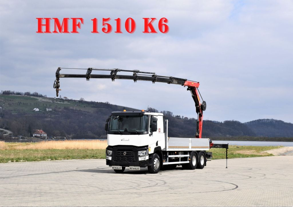 Renault C 460 * HMF 1510 K6 + FUNK * 6x4 Renault C 460 * HMF 1510 K6 + FUNK * 6x4 - شاحنة كرين, شاحنات مسطحة: صورة 1 Renault C 460 * HMF 1510 K6 + FUNK * 6x4 Renault C 460 * HMF 1510 K6 + FUNK * 6x4 - شاحنة كرين, شاحنات مسطحة: صورة 1