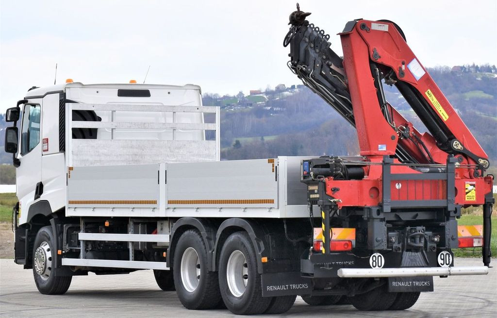 شاحنة كرين, شاحنات مسطحة Renault C 460 * HMF 1510 K6 + FUNK * 6x4: صورة 6