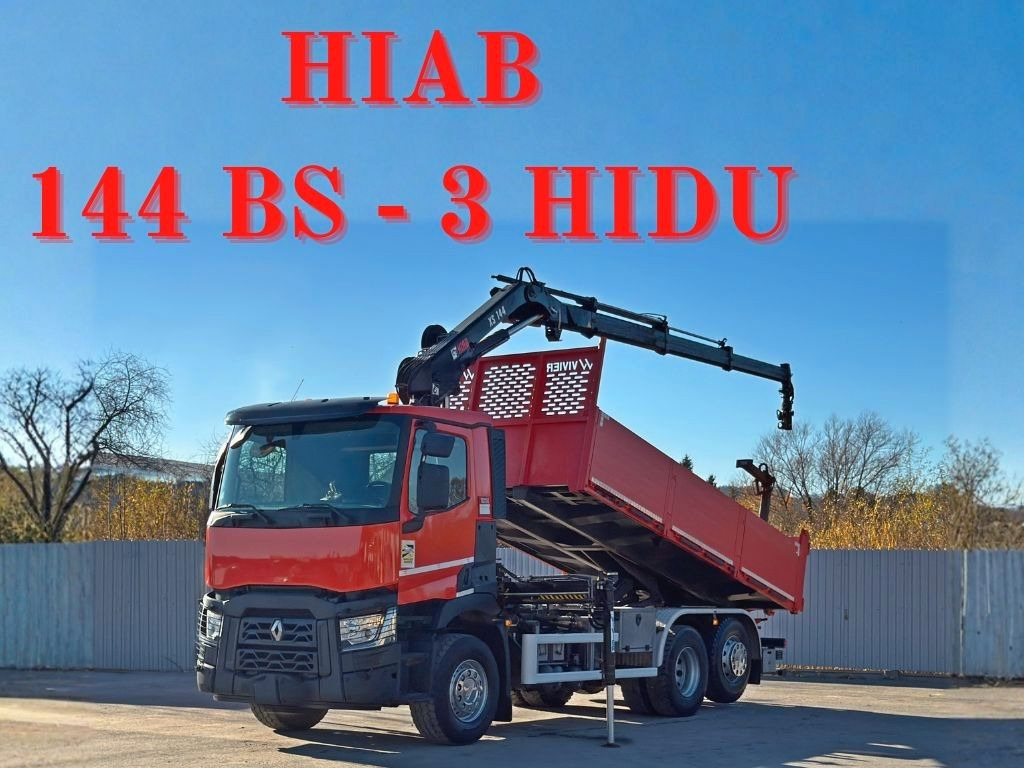 Renault C430 * HIAB 144 BS - 3 HIDUO+ FUNK/ 6x2 - شاحنة كرين: صورة 1 Renault C430 * HIAB 144 BS - 3 HIDUO+ FUNK/ 6x2 - شاحنة كرين: صورة 1
