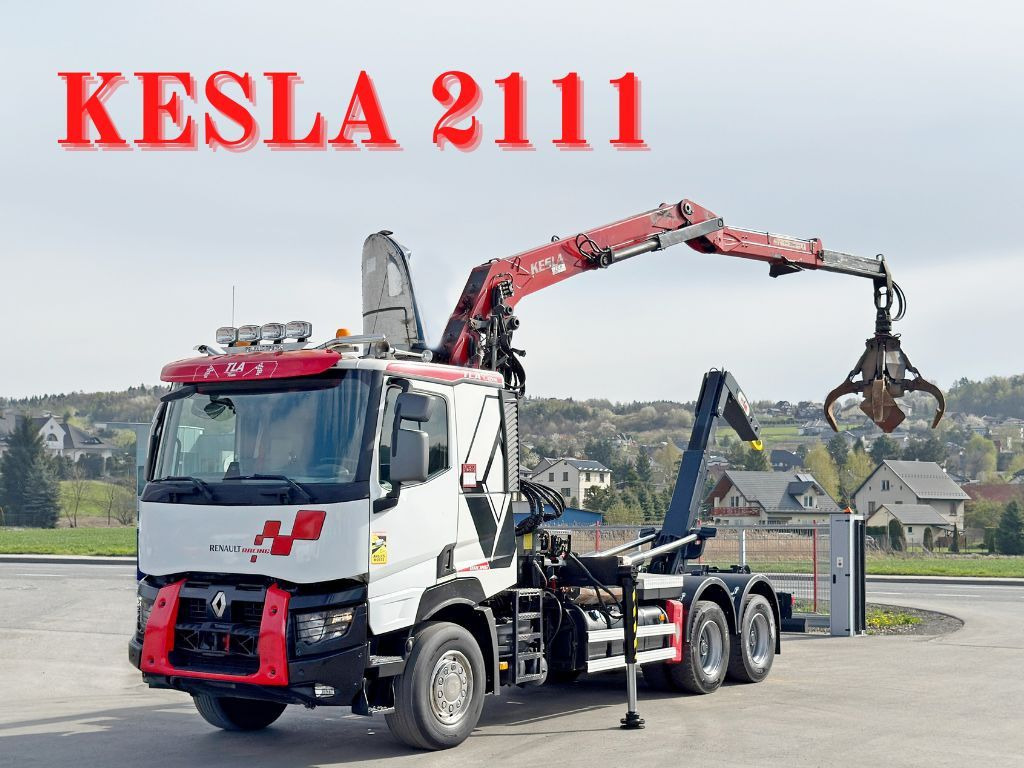 Renault C520 * ABROLLKIPPER 4,80 m * KESLA * 6x4! - شاحنة ذات خطاف, شاحنة كرين: صورة 1 Renault C520 * ABROLLKIPPER 4,80 m * KESLA * 6x4! - شاحنة ذات خطاف, شاحنة كرين: صورة 1