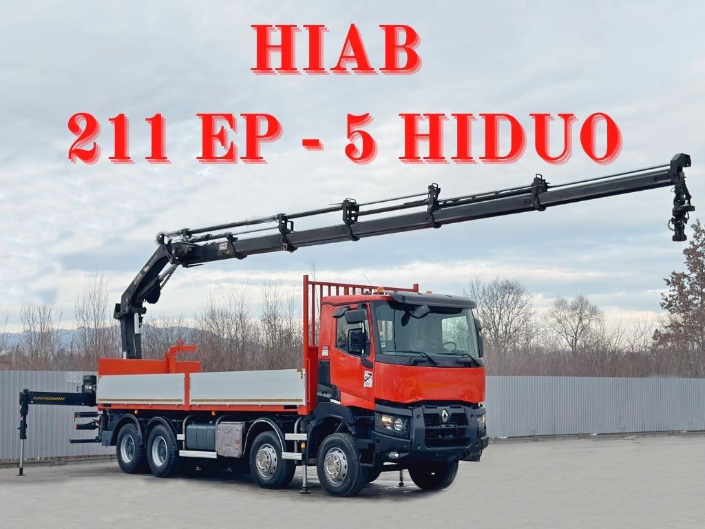 Renault K 430 * HIAB 211 EP - 5 HIDUO+ FUNK * 8x4 - شاحنة كرين: صورة 1 Renault K 430 * HIAB 211 EP - 5 HIDUO+ FUNK * 8x4 - شاحنة كرين: صورة 1