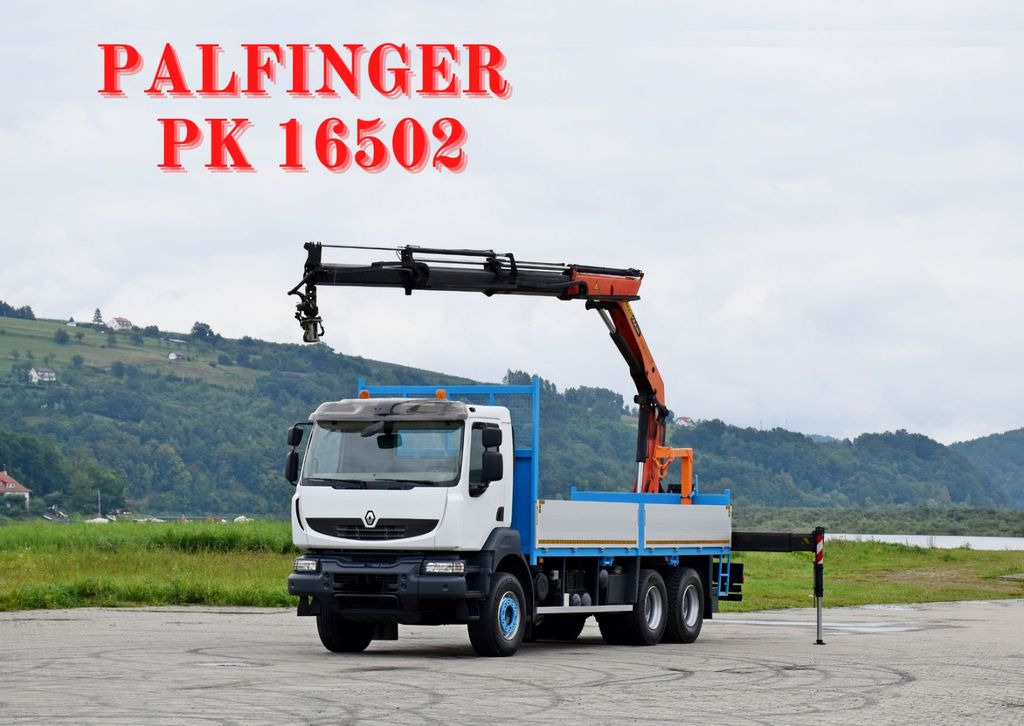 Renault KERAX 370 *PK 16502 + FUNK / 6x4 * TOP - شاحنة كرين, شاحنات مسطحة: صورة 1 Renault KERAX 370 *PK 16502 + FUNK / 6x4 * TOP - شاحنة كرين, شاحنات مسطحة: صورة 1