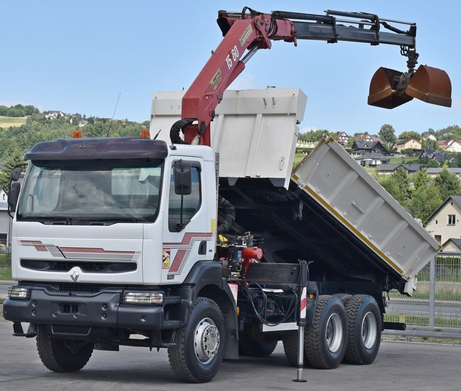 Renault KERAX 420 DXI* HMF 1563 K3 + FUNK/6x4 - شاحنة كرين, شاحنة قلاب: صورة 3 Renault KERAX 420 DXI* HMF 1563 K3 + FUNK/6x4 - شاحنة كرين, شاحنة قلاب: صورة 3