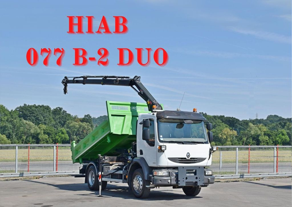 Renault MIDLUM 220 DXI *KIPPER 3,80m *HIAB 077 B-2 DUO - شاحنة كرين, شاحنة قلاب: صورة 1 Renault MIDLUM 220 DXI *KIPPER 3,80m *HIAB 077 B-2 DUO - شاحنة كرين, شاحنة قلاب: صورة 1