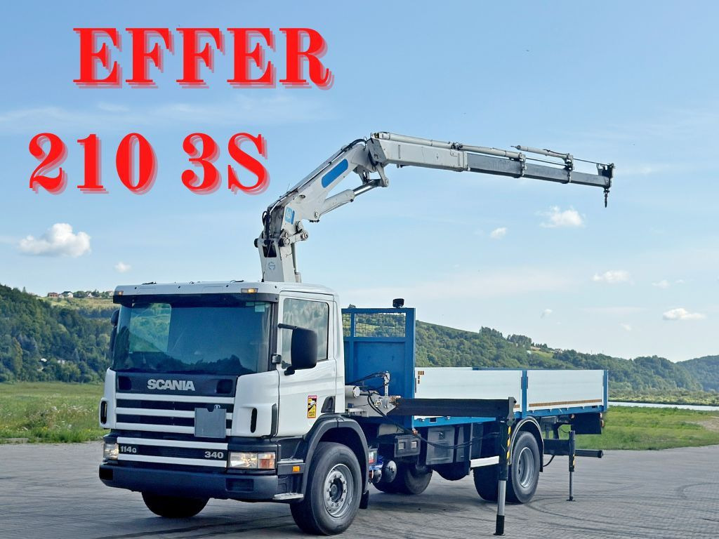 Scania 114 G 340 * PRITSCHE 7,00m * EFFER 210 3S + FUNK - شاحنة كرين: صورة 1 Scania 114 G 340 * PRITSCHE 7,00m * EFFER 210 3S + FUNK - شاحنة كرين: صورة 1