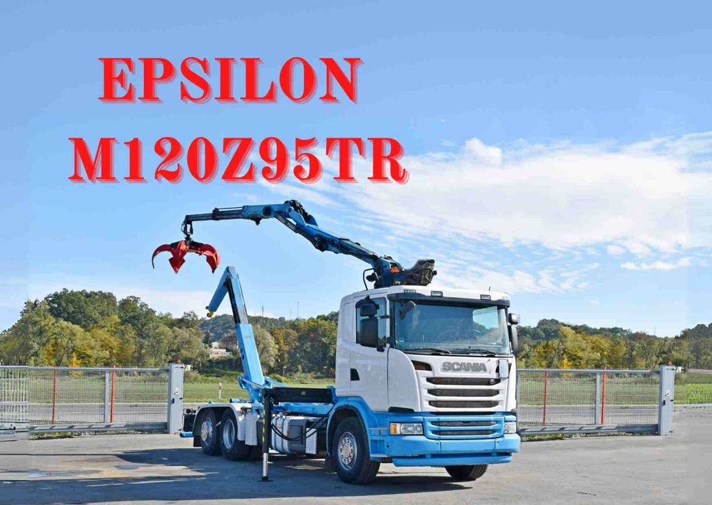 Scania G 440 * Abrollkipper * EPSILON M120Z95TR* TOP - شاحنة ذات خطاف: صورة 1 Scania G 440 * Abrollkipper * EPSILON M120Z95TR* TOP - شاحنة ذات خطاف: صورة 1