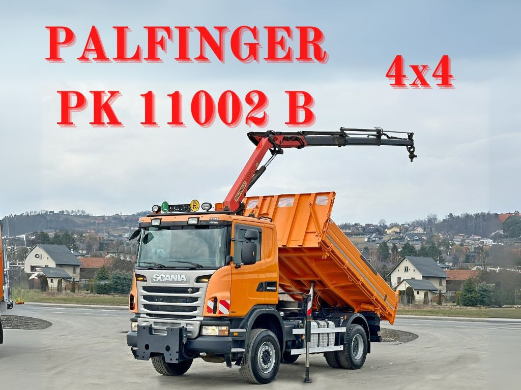 Scania G360 Kipper 4,10m *PK 11002 B + FUNK *4x4 Scania G360 Kipper 4,10m *PK 11002 B + FUNK *4x4 - شاحنة كرين, شاحنة قلاب: صورة 1 Scania G360 Kipper 4,10m *PK 11002 B + FUNK *4x4 Scania G360 Kipper 4,10m *PK 11002 B + FUNK *4x4 - شاحنة كرين, شاحنة قلاب: صورة 1