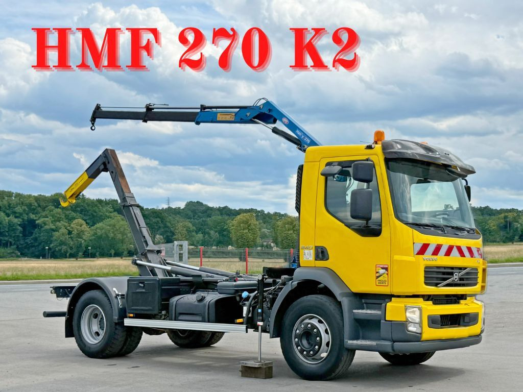 Volvo FL 240 * Abrollkipper * HMF 270 K2 * TOPZUSTAND - شاحنة ذات خطاف: صورة 1 Volvo FL 240 * Abrollkipper * HMF 270 K2 * TOPZUSTAND - شاحنة ذات خطاف: صورة 1