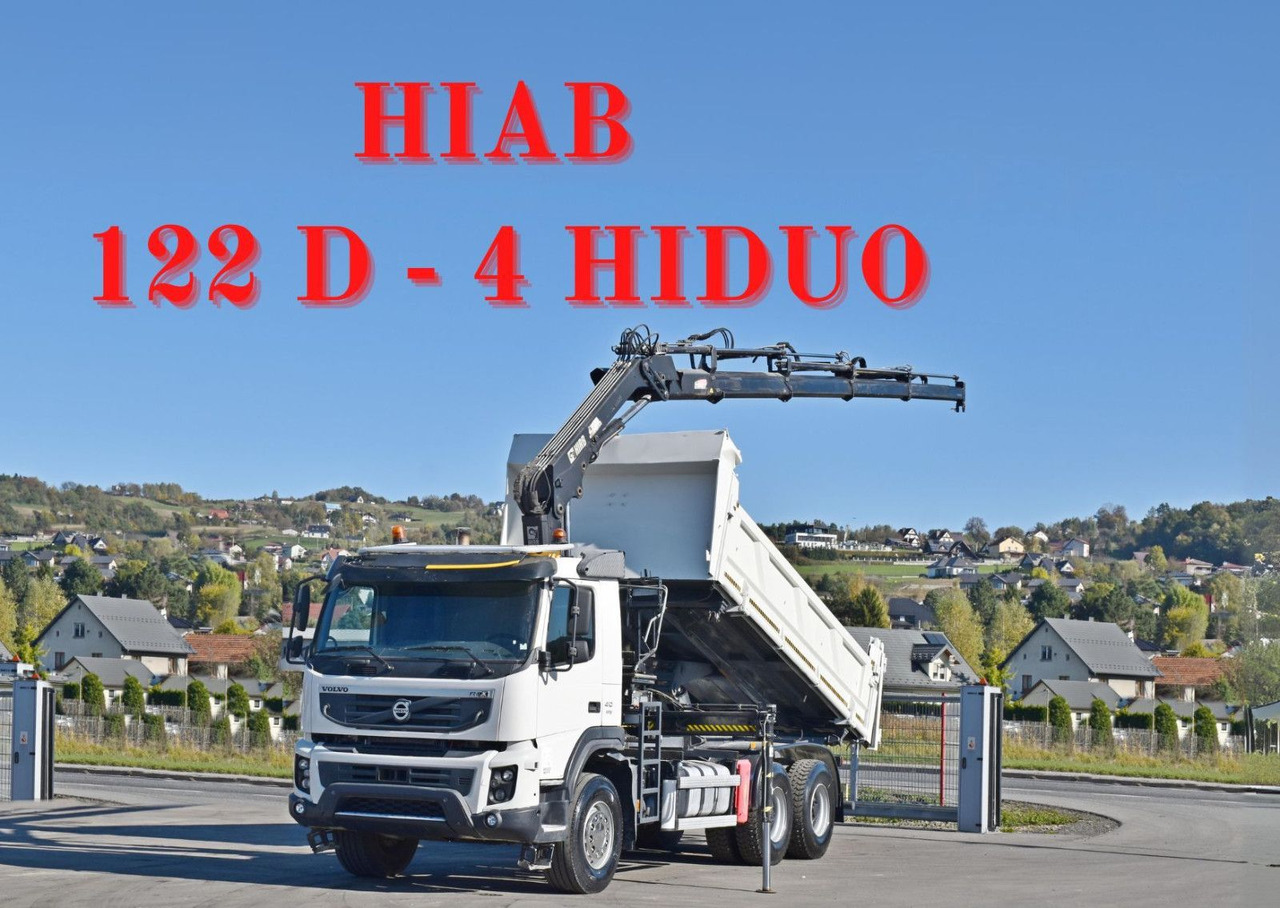 Volvo FMX 410 Kipper 5,20m*HIAB 122 D-4 HIDUO/FUNK*6x4 - شاحنة كرين: صورة 1 Volvo FMX 410 Kipper 5,20m*HIAB 122 D-4 HIDUO/FUNK*6x4 - شاحنة كرين: صورة 1