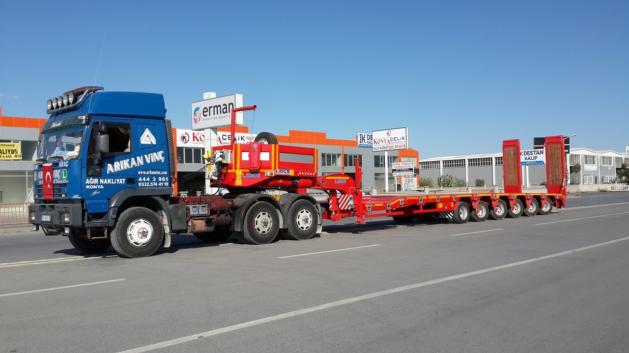 جديدة عربة منخفضة مسطحة نصف مقطورة لنقل المعدات الثقيلة LIDER 2024 YEAR NEW MODELS containeer flatbes semi TRAILER FOR SALE: صورة 11