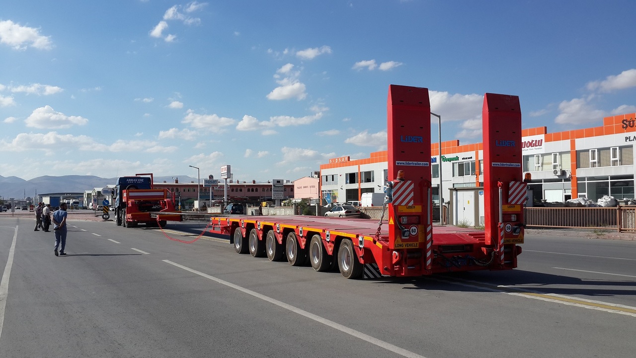 جديدة عربة منخفضة مسطحة نصف مقطورة لنقل المعدات الثقيلة LIDER 2024 YEAR NEW MODELS containeer flatbes semi TRAILER FOR SALE: صورة 10