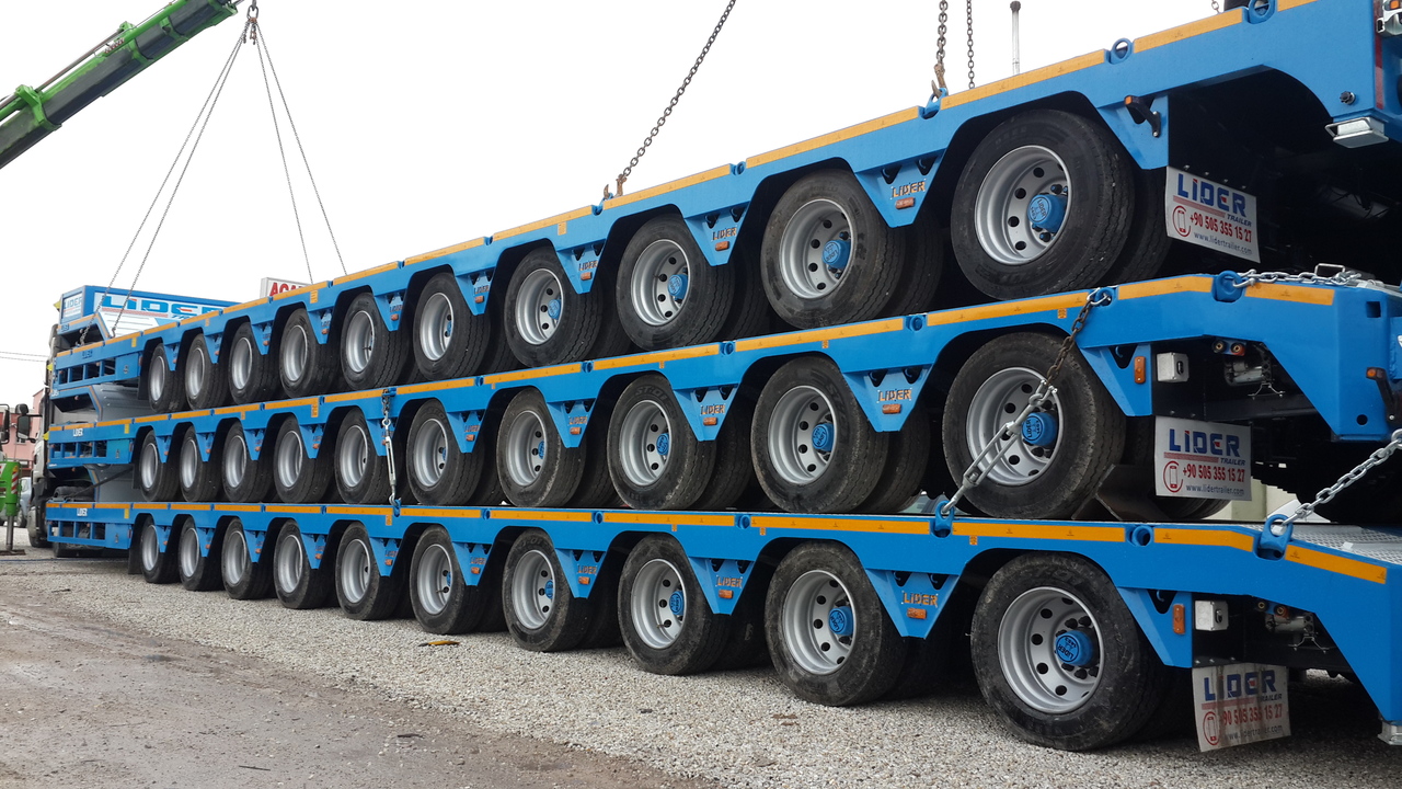 جديدة عربة منخفضة مسطحة نصف مقطورة لنقل المعدات الثقيلة LIDER 2024 YEAR NEW MODELS containeer flatbes semi TRAILER FOR SALE: صورة 17