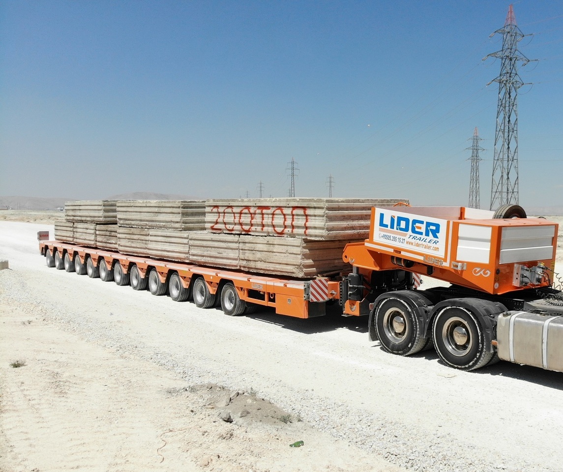 جديدة عربة منخفضة مسطحة نصف مقطورة LIDER 2025 Model 200 TONS CAPACITY New Productions Directly From Manufacture: صورة 11