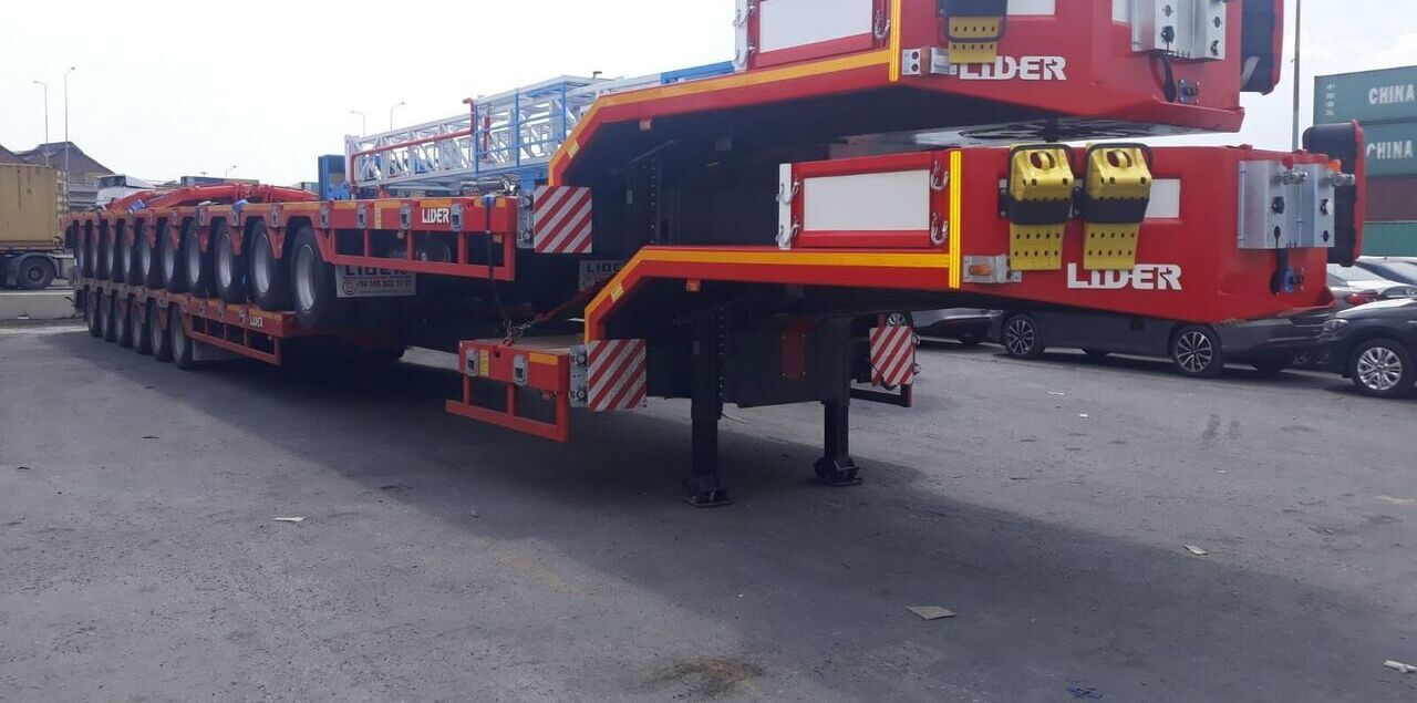 جديدة عربة منخفضة مسطحة نصف مقطورة LIDER 2025 model 150 Tons capacity Lowbed semi trailer: صورة 13