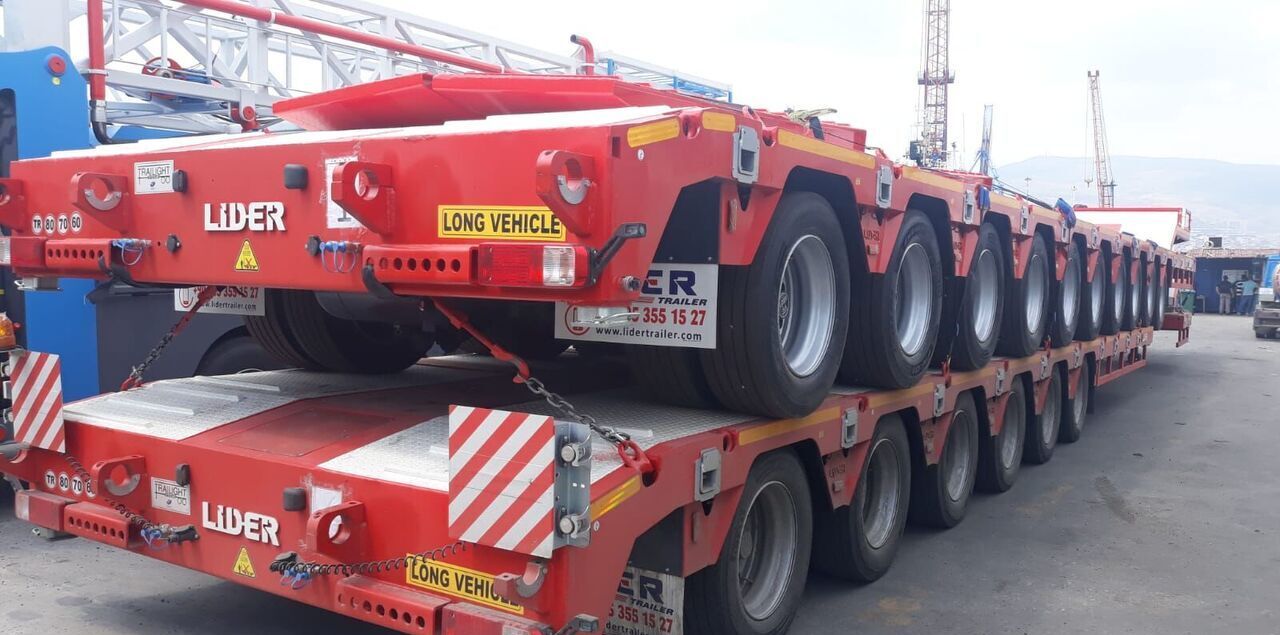 جديدة عربة منخفضة مسطحة نصف مقطورة LIDER 2025 model 150 Tons capacity Lowbed semi trailer: صورة 14