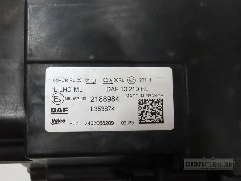 DAF 2188984 Koplamp Li. XG - مصابيح أضواء السيارة الأمامية - شاحنة: صورة 3 DAF 2188984 Koplamp Li. XG - مصابيح أضواء السيارة الأمامية - شاحنة: صورة 3