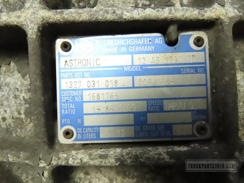 DAF Gearbox & Clutch Parts Versnellingsbak 12AS1930TD DAF - صندوق التروس - شاحنة: صورة 3 DAF Gearbox & Clutch Parts Versnellingsbak 12AS1930TD DAF - صندوق التروس - شاحنة: صورة 3