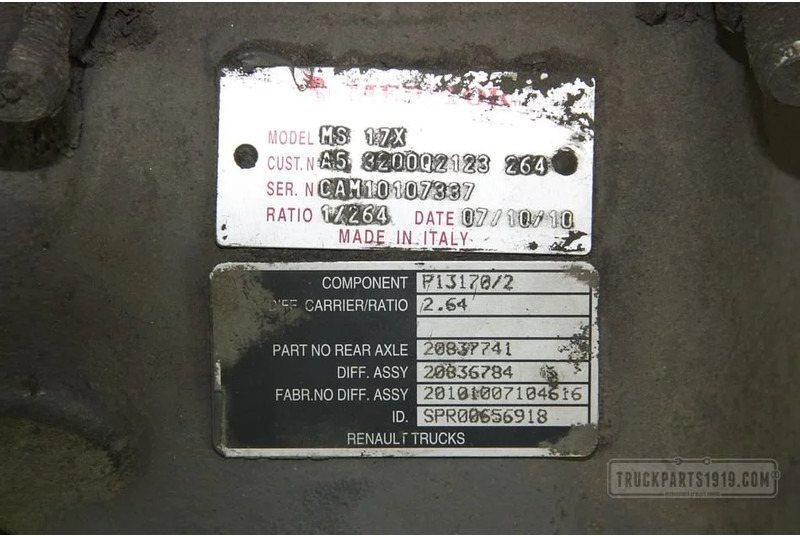 Meritor Axle & Steering Parts Achteras Compleet R=2.64 Renau - المحور و قطع الغيار - شاحنة: صورة 4 Meritor Axle & Steering Parts Achteras Compleet R=2.64 Renau - المحور و قطع الغيار - شاحنة: صورة 4