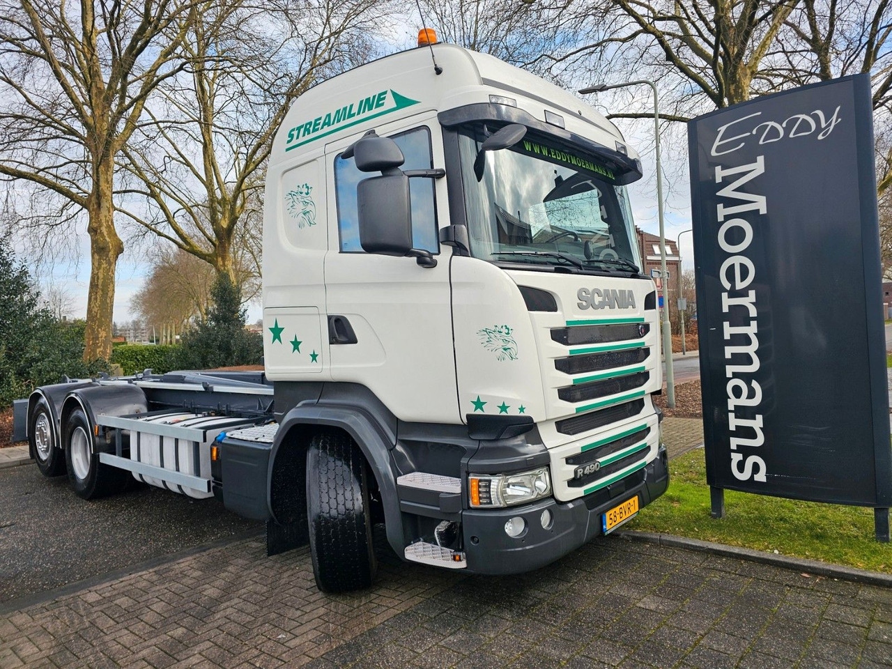 Scania R490 Highline Abrollkipper - شاحنة ذات خطاف: صورة 1 Scania R490 Highline Abrollkipper - شاحنة ذات خطاف: صورة 1