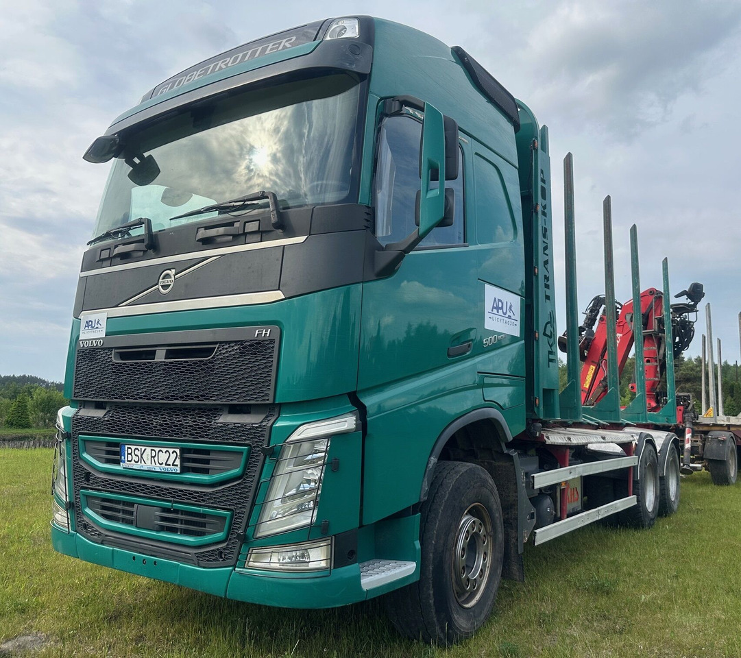 VOLVO FH500 do przewozu drewna - شاحنة قطع الأشجار, شاحنة كرين: صورة 1 VOLVO FH500 do przewozu drewna - شاحنة قطع الأشجار, شاحنة كرين: صورة 1