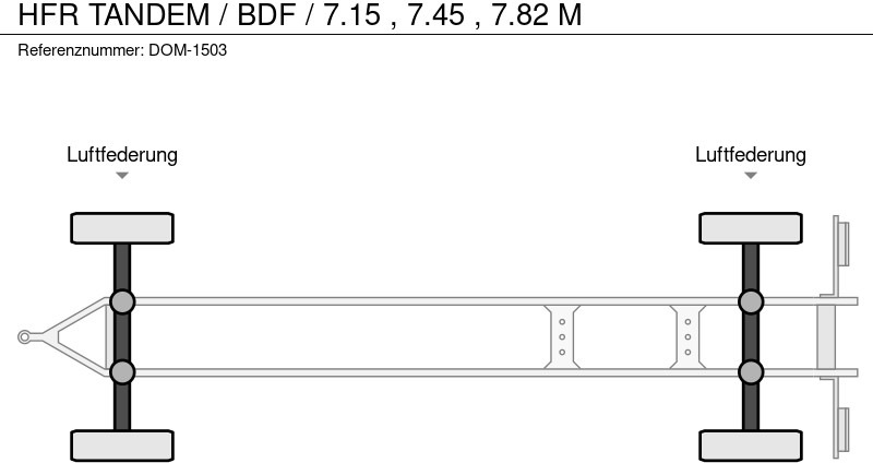 مقطورة نقل الحاويات HFR TANDEM / BDF / 7.15 , 7.45 , 7.82 M: صورة 17