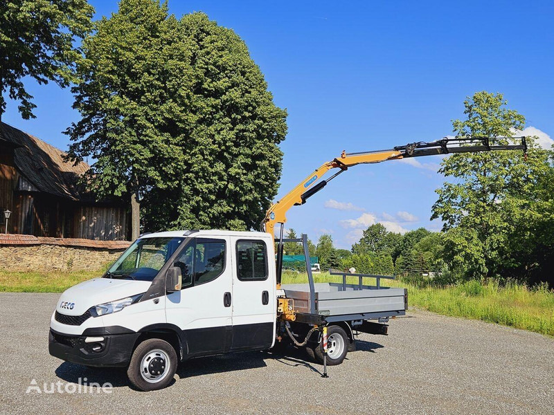 Iveco Daily 35c-15 Doka flatbed + crane Effer - شاحنة مفتوحة, الشاحنات الصغيرة كابينة مزدوجة: صورة 4 Iveco Daily 35c-15 Doka flatbed + crane Effer - شاحنة مفتوحة, الشاحنات الصغيرة كابينة مزدوجة: صورة 4