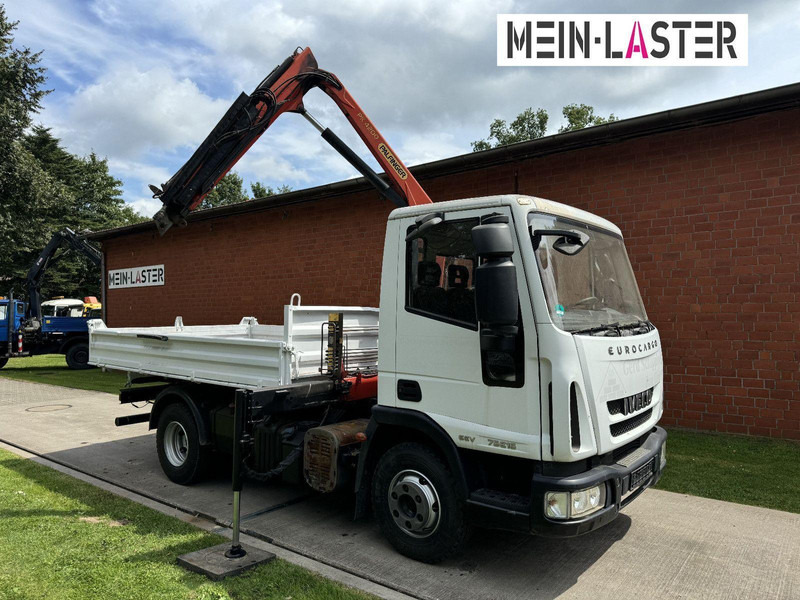 Iveco ML75E16 3-Way Meiller Tipper Crane Palfinger PK 4200 - شاحنة قلاب, شاحنة كرين: صورة 1 Iveco ML75E16 3-Way Meiller Tipper Crane Palfinger PK 4200 - شاحنة قلاب, شاحنة كرين: صورة 1