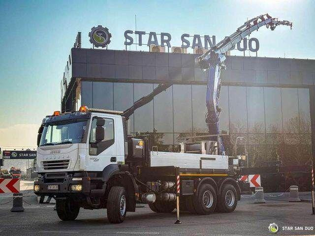 Iveco TRAKKER 450 6x6 PM41S FLY JIB Crane Kipper - شاحنات مسطحة, شاحنة كرين: صورة 1 Iveco TRAKKER 450 6x6 PM41S FLY JIB Crane Kipper - شاحنات مسطحة, شاحنة كرين: صورة 1