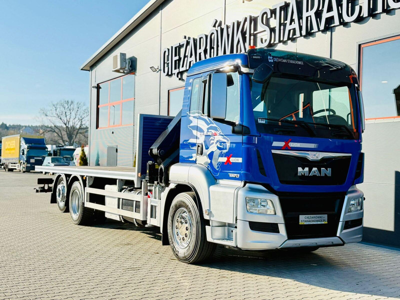 MAN MAN TGS 26.360 // E6 // 6x2 // platforma laweta 7,2m z HDs HMF 1 - شاحنات مسطحة, شاحنة كرين: صورة 4 MAN MAN TGS 26.360 // E6 // 6x2 // platforma laweta 7,2m z HDs HMF 1 - شاحنات مسطحة, شاحنة كرين: صورة 4
