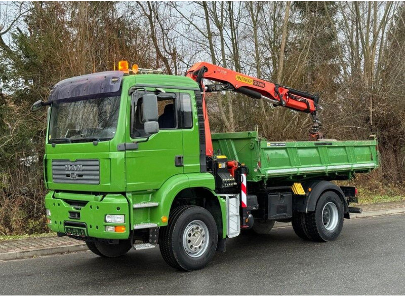 شاحنة قلاب, شاحنة كرين MAN TGA 18.360 Meiller 3-Way Tipper + Crane Palfinger PK 9501: صورة 13